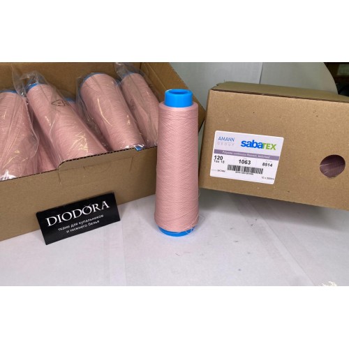 Нить швейная текстурированная Sabatex 120 лотос (019), 3000м