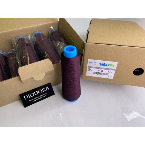 Нить швейная текстурированная Sabatex 120 сливовое вино (076), 3000м