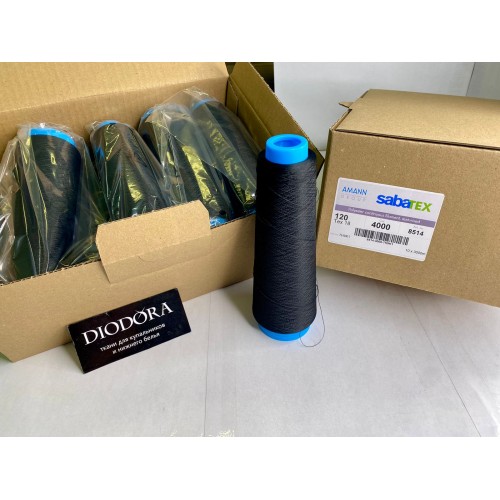 Нить швейная текстурированная Sabatex 120 черный (170), 3000м