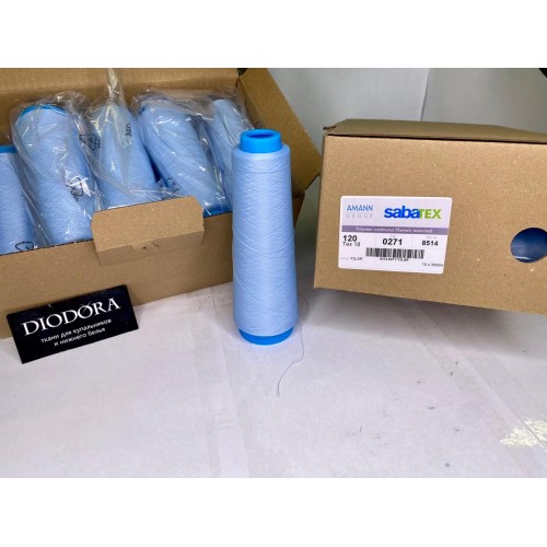 Нить швейная текстурированная Sabatex 120 млечный путь (3090), 3000м