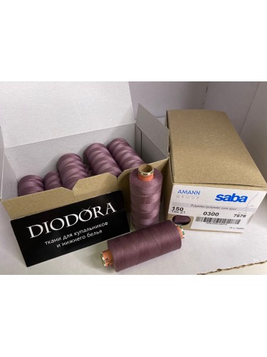 Нить швейная армированная Saba 150 кофейно розовый (885), 1000м