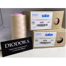 Нить швейная армированная Saba 150 жасмин (1294), 5000м