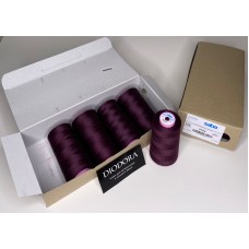 Нить швейная армированная Saba 150 сливовое вино (076), 5000м