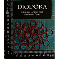 Кольцо металлическое F.2831.014 темно красный (101)
