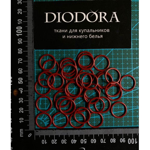Кольцо металлическое F.2831.014 темно красный (101)