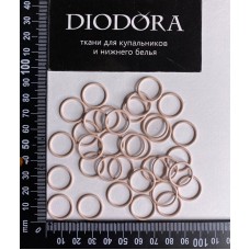 Кольцо металлическое F.2831.014 серебристый пион (168)