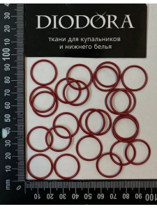 Кольцо металлическое F.2976.018 темно красный (101)