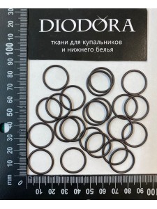 Кольцо металлическое F.2976.018 шоколадно коричневый (111)