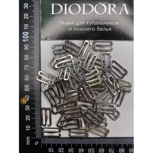 Застежка металлическая F.2988.015 серебро (SS) HQ