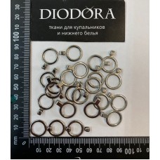 Кольцо с крючком металлическое GYK13K серебро (SS) HQ