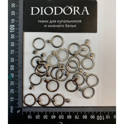 Кольцо с крючком металлическое GYK13K серебро (SS) HQ