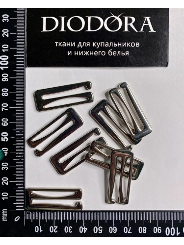 Застежка металлическая GYZ30 серебро (SS)