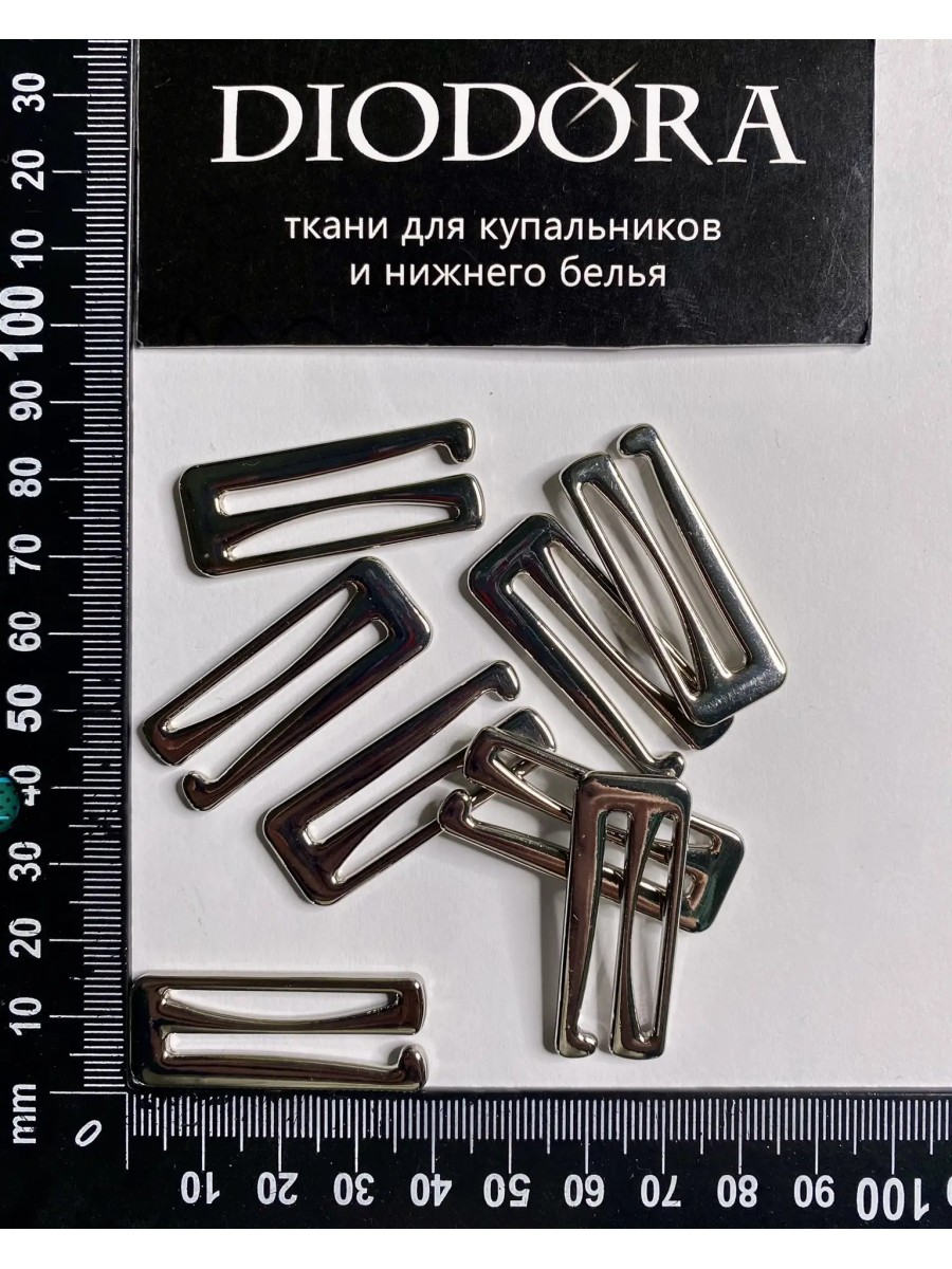 Застежка металлическая GYZ30 серебро (SS)