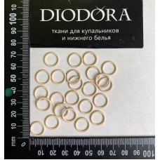 Кольцо металлическое H-10-SP серебристый пион (168)