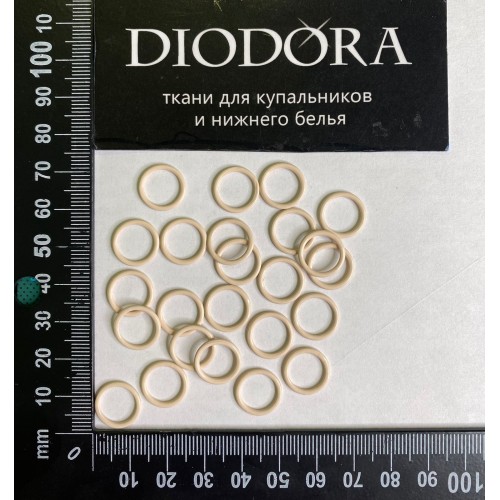 Кольцо металлическое H-10-SP серебристый пион (168)