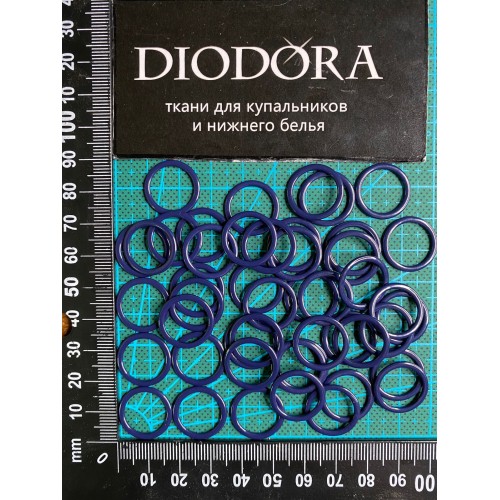 Кольцо металлическое H-14N-DB темно синий (061)
