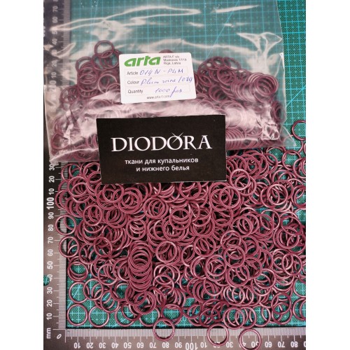 Кольцо металлическое H-14N-PLW сливовое вино (076)