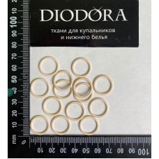 Кольцо металлическое H-14N-SP серебристый пион (168)