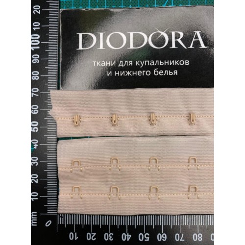 Застежка крючки-петли в рулоне F.1842-1REH серебристый пион (168)