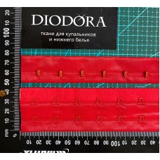 Застежка крючки-петли в рулоне F.1842-1REH красный (100)