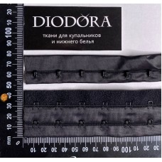 Застежка крючки-петли в рулоне 4422-2REH черный (170)