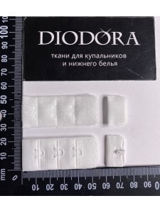 Застежка крючки-петли F.2581-1AEH белый (001)