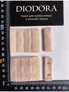 Застежка крючки-петли 445422-26AEH серебристый пион (168)