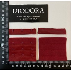 Застежка крючки-петли F.2581-3AEH темно красный (101)