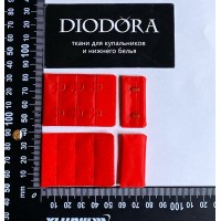 Застежка крючки-петли 385419-26AEH красный (100)
