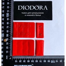 Застежка крючки-петли 385419-26AEH красный (100)