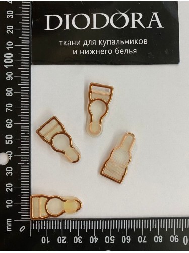 Чулочный зажим. Застежка для чулок. Чулкодержатель XD12C медь