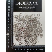 Кольцо металлическое AL006E под серебро