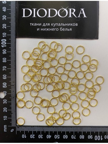Кольцо металлическое AL008 желтое  золото (IG)