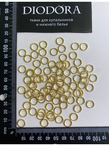 Кольцо металлическое AL008A желтое золото (IG)