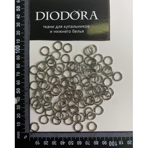 Кольцо металлическое AL008A серебро (SS)