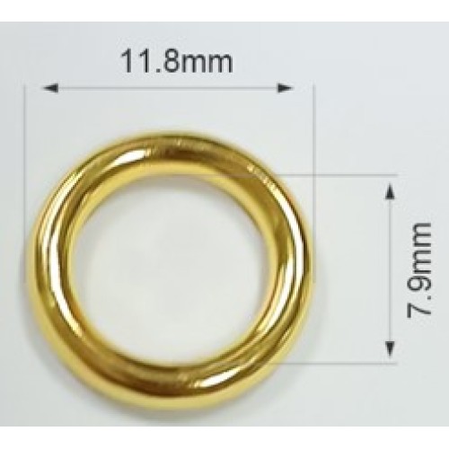 Кольцо металлическое AL008A серебро (SS)