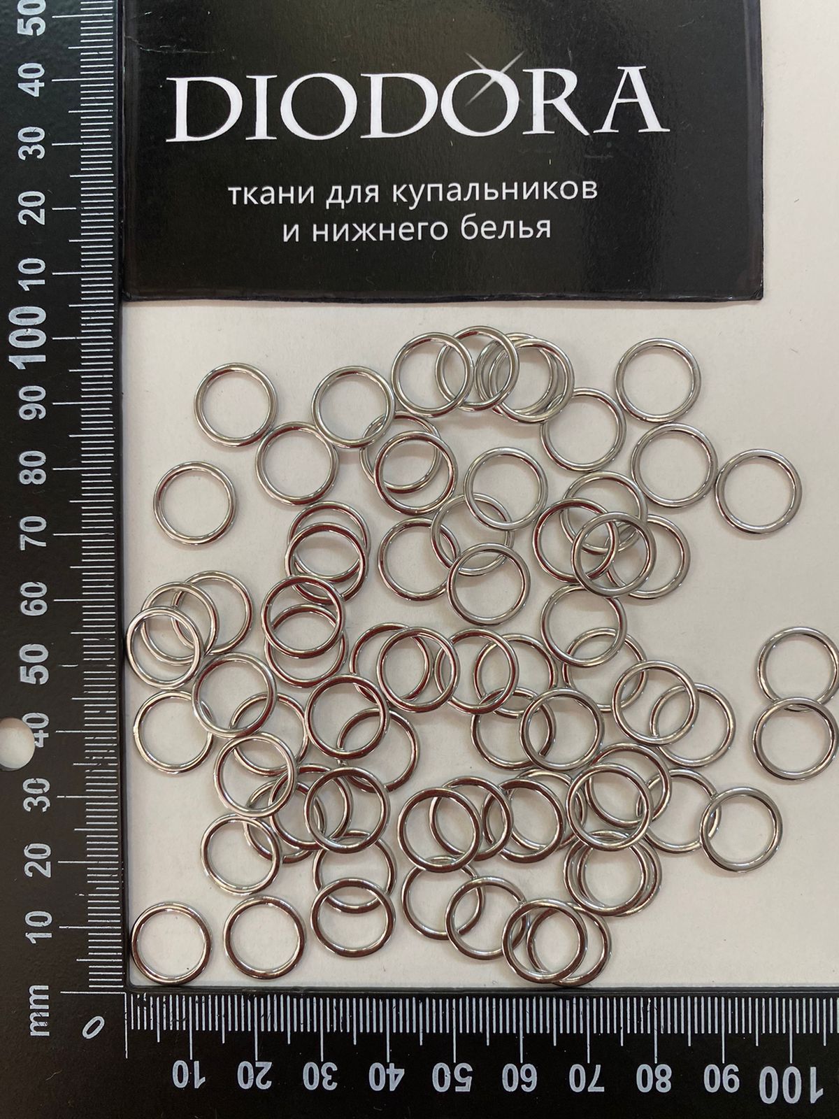 Кольцо металлическое AL010A серебро (SS)