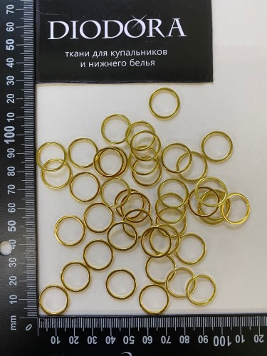 Кольцо металлическое AL014A желтое золото (IG)