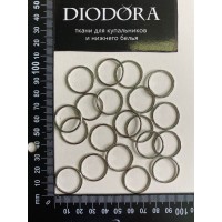 Кольцо металлическое AL019C серебро (SS)