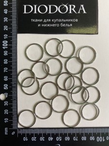 Кольцо металлическое AL019C серебро (SS)