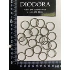 Кольцо металлическое AL019C серебро (SS)