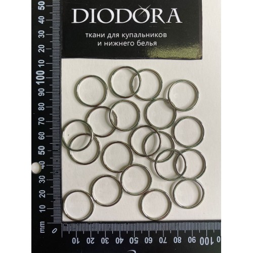 Кольцо металлическое AL019C серебро (SS)