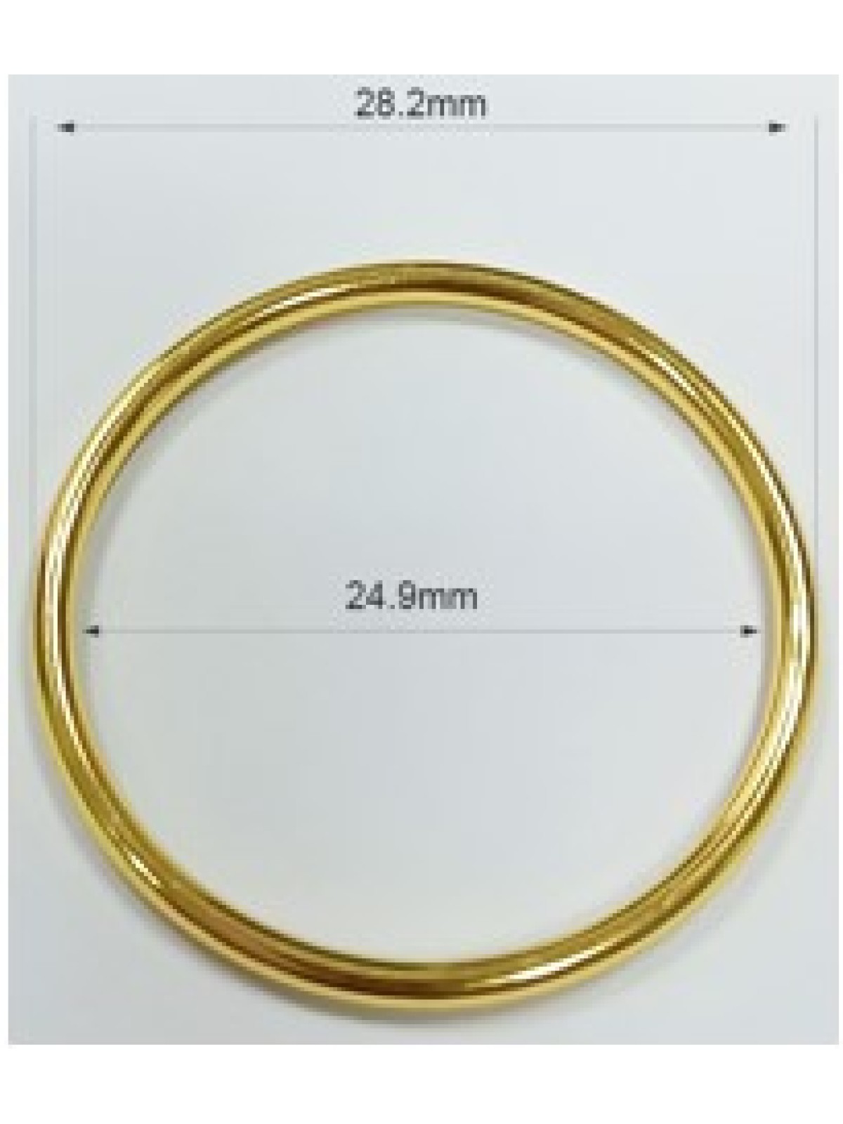 Кольцо AL025A золото (LG) 25мм
