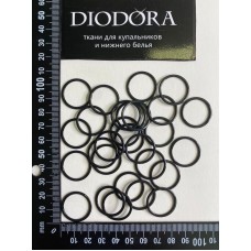 Кольцо металлическое M019 черный (170)