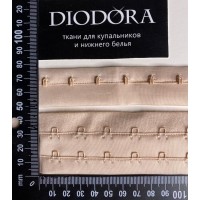 Застежка крючки-петли в рулоне 4419-2REH серебристый пион (168)