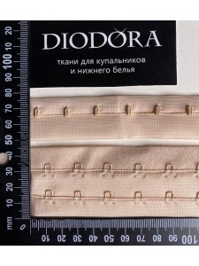 Застежка крючки-петли в рулоне 4419-2REH серебристый пион (168)