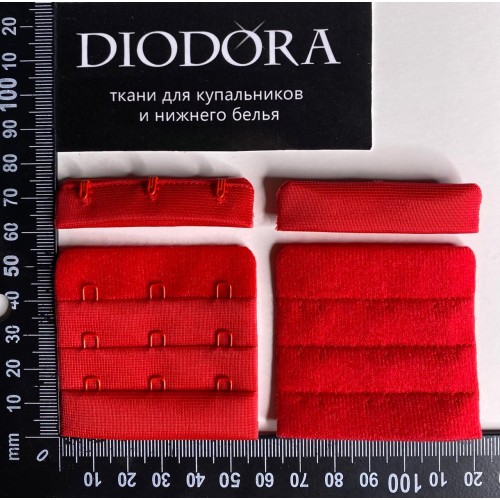 Застежка крючки-петли 575419-39AEH красный (100)