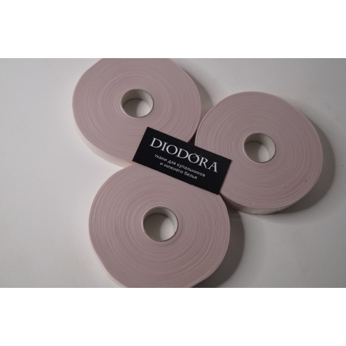 Бейка неэластичная из 374R серебристый пион (168) шир. 2,0см