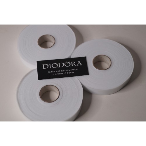 Бейка неэластичная из 387 белый (001) шир. 2,0см