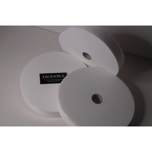 Бейка неэластичная бархотка из 6180 белый (001) шир. 4,0см